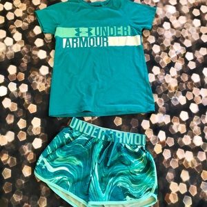 Girls Under Armour Matching Set Size YSM